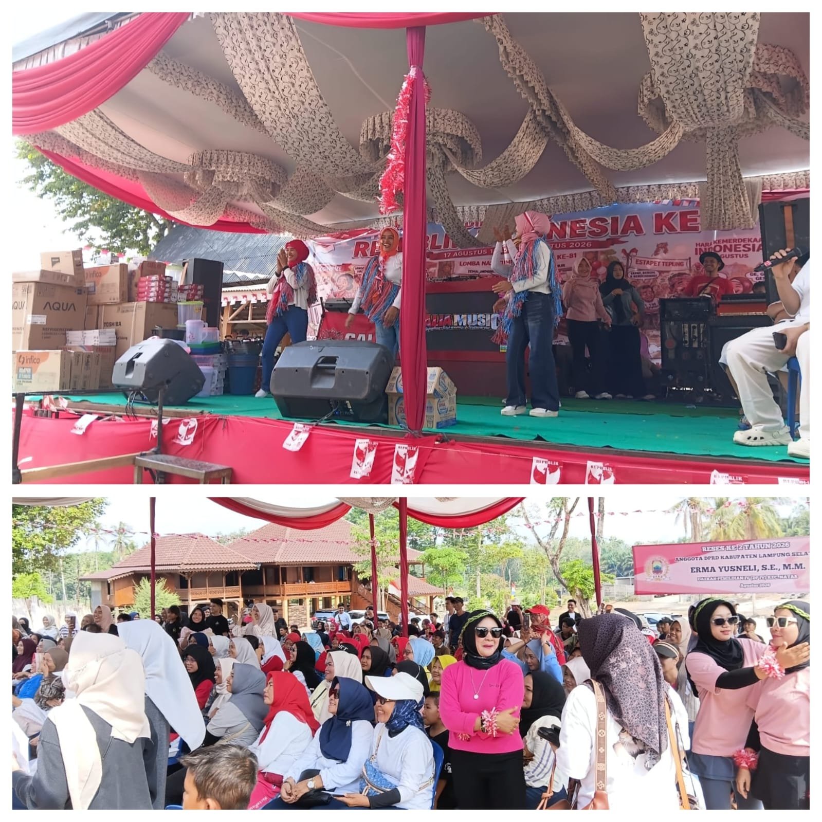 Relawan Bang JO dan Tim Gerindra Jaya Meriahkan HUT RI Ke-81 DI Natar Lampung Selatan