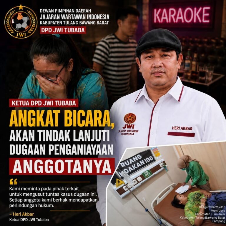Ketua JWI Tubaba Desak Pengusutan Dugaan Penganiayaan Anggotanya