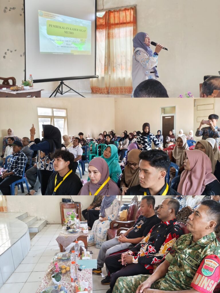 Hadirkan 12 Narasumber, KKN-PPM Universitas Malahayati Gelar Sosialisasi dan Kaderisasi SIGAP METRO di Kelurahan Tejosari