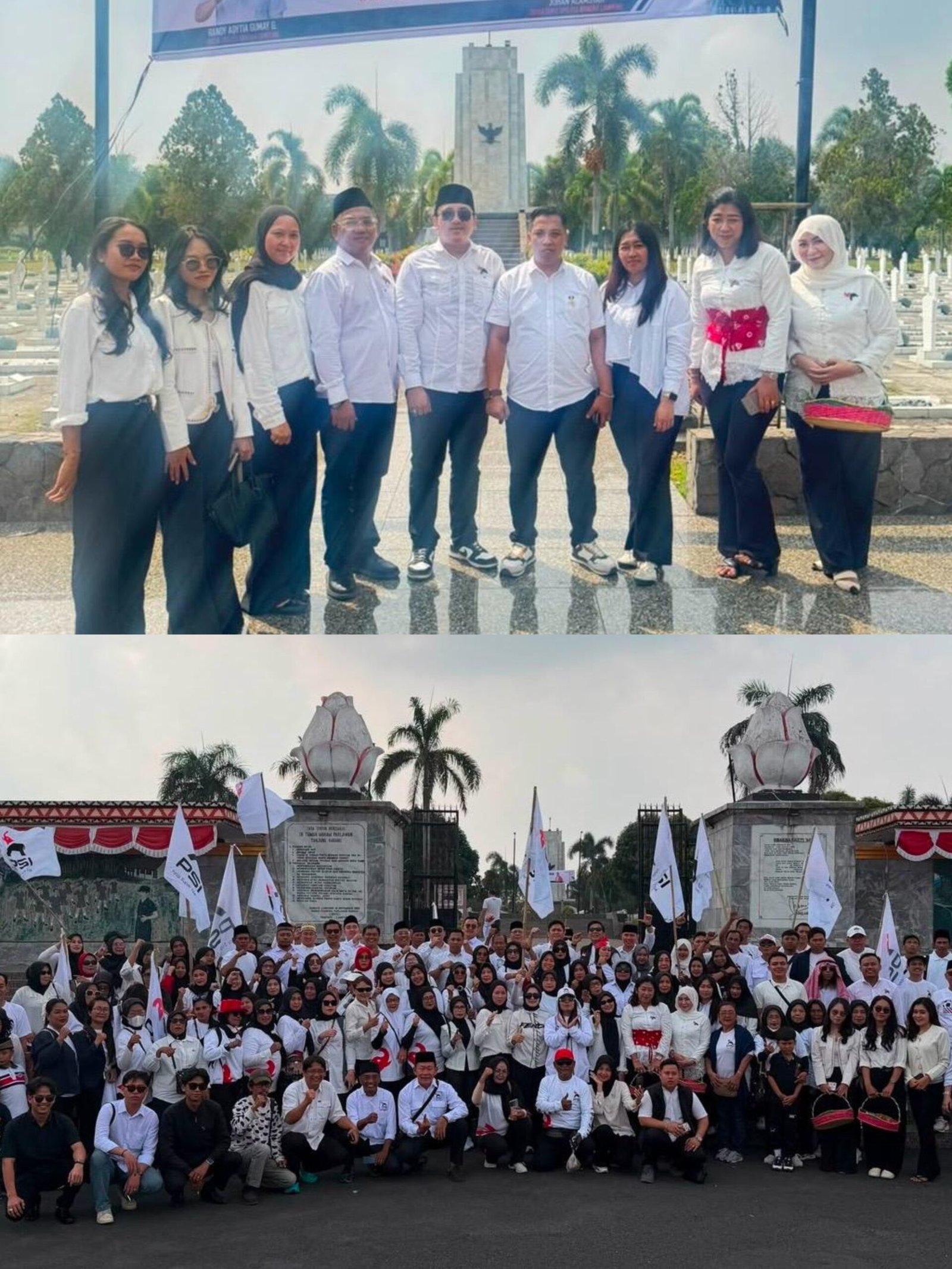 Ziarah dan Tabur Bunga ke Taman Makam Pahlawan, DPD PSI Kota Bandar Lampung Tanamkan Semangat Juang Untuk Generasi Muda
