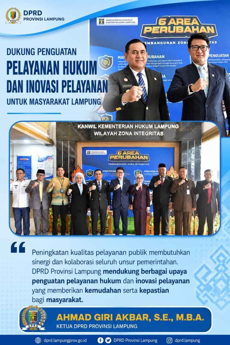 Ketua DPRD Lampung Hadiri Hari Pengayoman Ke-81, Dukung Pelayanan Publik Tanpa Birokrasi Berbelit
