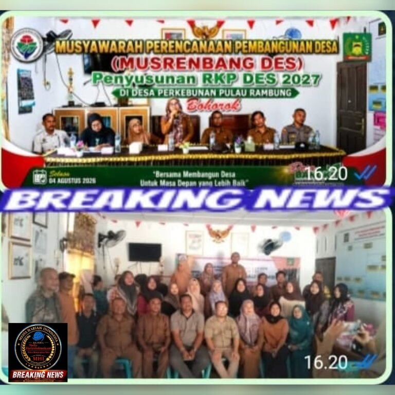 Musrenbangdes Perkebunan Pulau Rambung Digelar Pengaspalan Jalan 2,5 Kilometer Jadi Prioritas RKPDes 2027