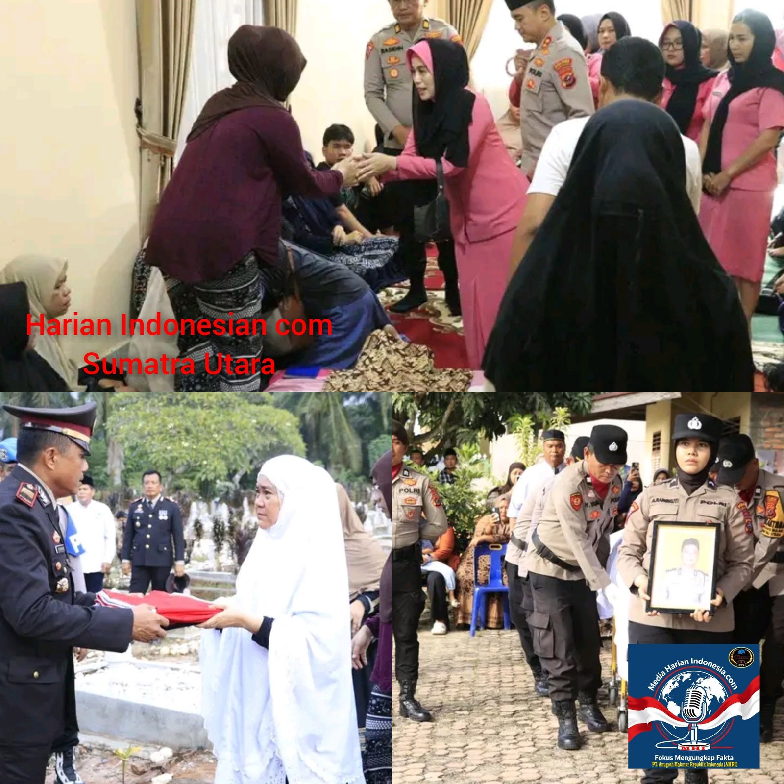 Polres  Labuhanbatu Berikan Penghormatan Terakhir kepada Alm. Aiptu Erwin Syahputra