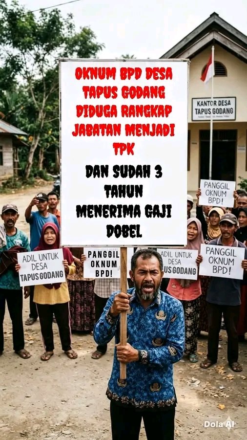 OKNUM BPD DESA TAPUS GODANG DIDUGA RANGKAP JABATAN JADI TPK TABRAK PERDA BUPATI TAPSEL
