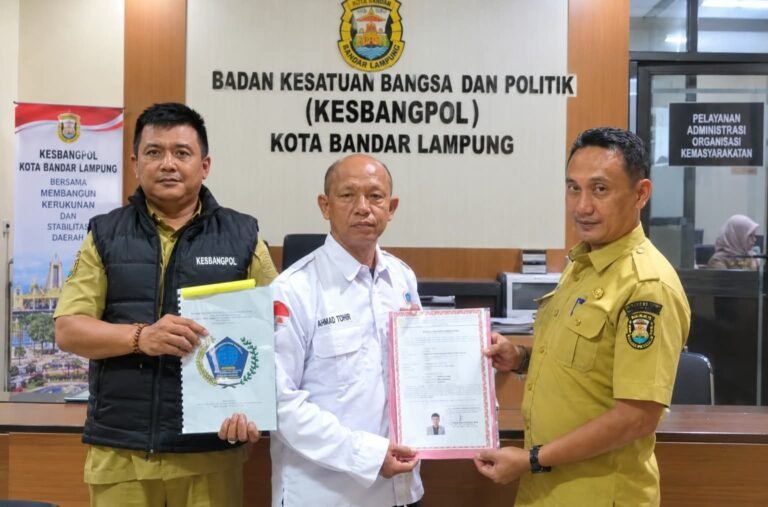 Komite Wartawan Indonesia Perjuangan Daftar Ulang Keberadaan Kantor di Kesbangpol Bandar Lampung