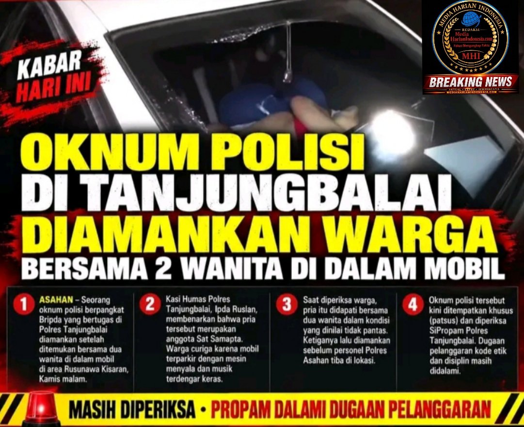 OKNUM POLRES TANJUNGBALAI DIAMANKAN BERSAMA DUA WANITA DI RUSUNAWA KISARAN