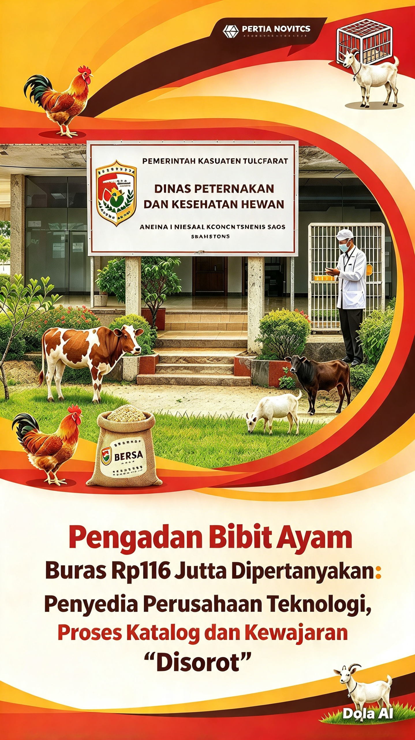 Pengadaan Bibit Ayam Buras Rp116 Juta di Tubaba Dipertanyakan: Penyedia Perusahaan Teknologi, Proses Katalog dan Kewajaran Harga Disorot