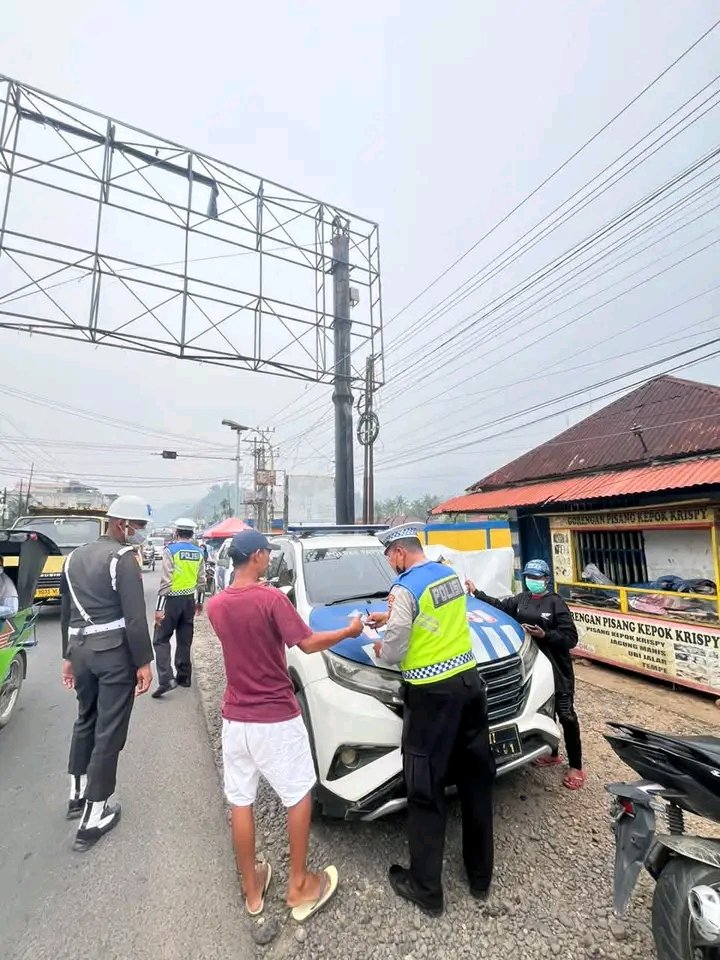 Polres Tapteng dan Tim Gabungan Gelar Razia Pajak Kendaraan di Pondok Batu