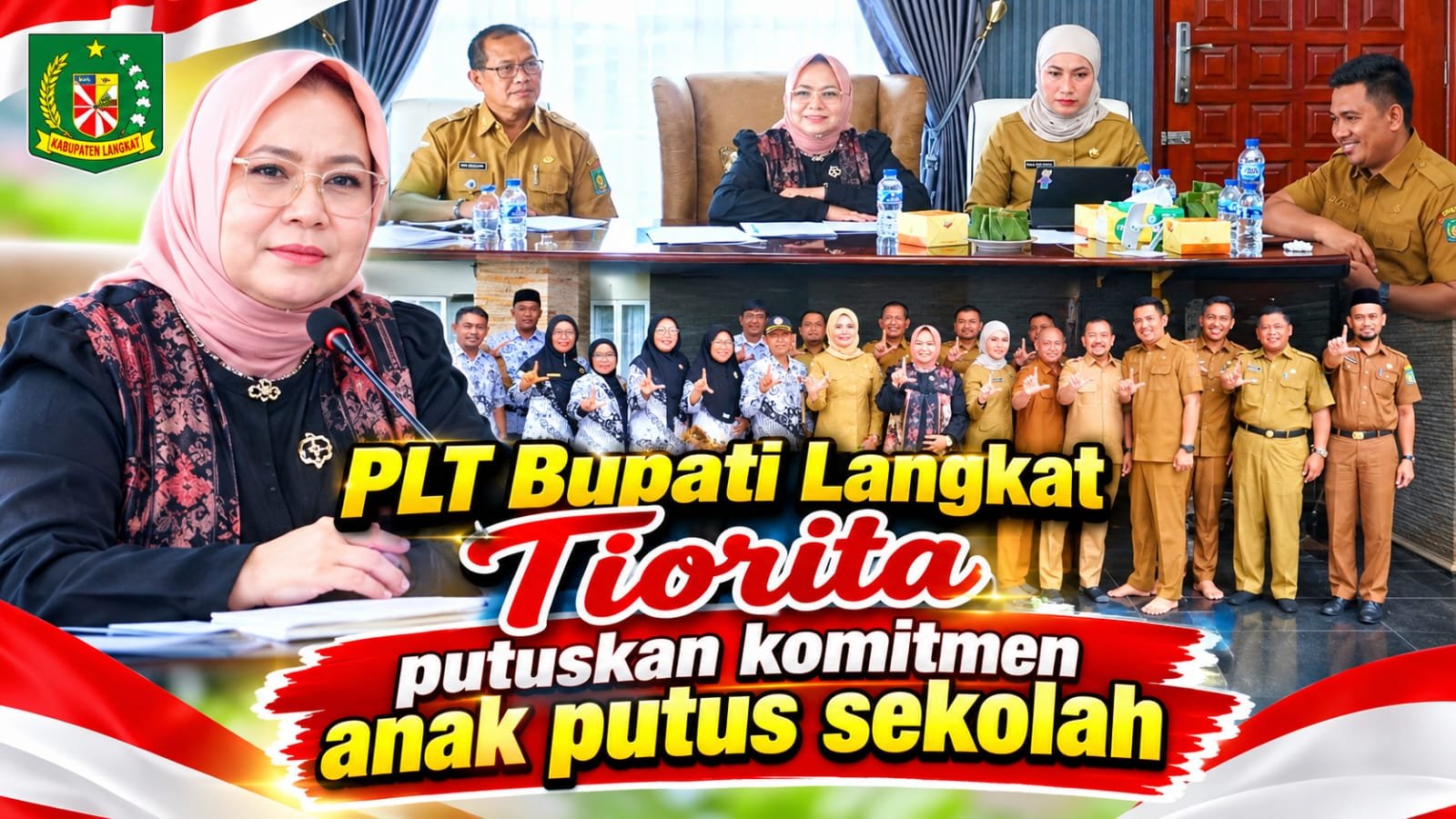 Plt. Bupati Langkat Tiorita Tegaskan Komitmen Nol Anak Putus Sekolah dan Penguatan Moral Generasi Muda