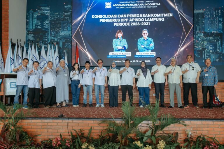 Wagub Jihan Dorong APINDO Perkuat Ekosistem Usaha dan Pemberdayaan UMKM di Lampung,Konsolidasi Pengurus APINDO Periode 2026-2031 Diharapkan Hasilkan Program Kerja Konkret dan Berkelanjutan
