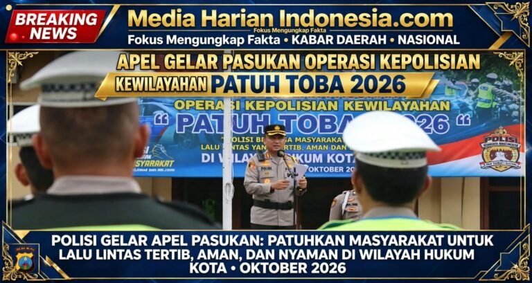 Polres Sibolga Gelar Apel Operasi Patuh Toba 2026, Sasar Pelanggaran Yang Berpotensi Menyebabkan Kecelakaan