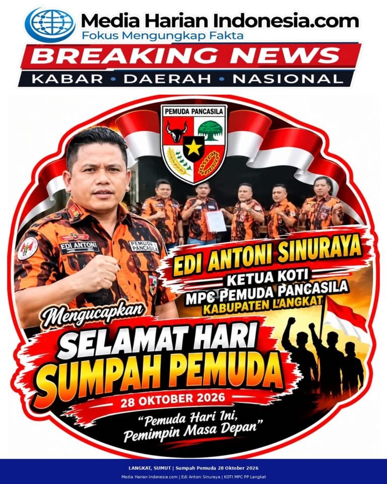 EDI ANTONI SINURAYA UCAPKAN SELAMAT HARI SUMPAH PEMUDA KE-98: SERUKAN PERSATUAN DAN SEMANGAT KEBANGSAAN