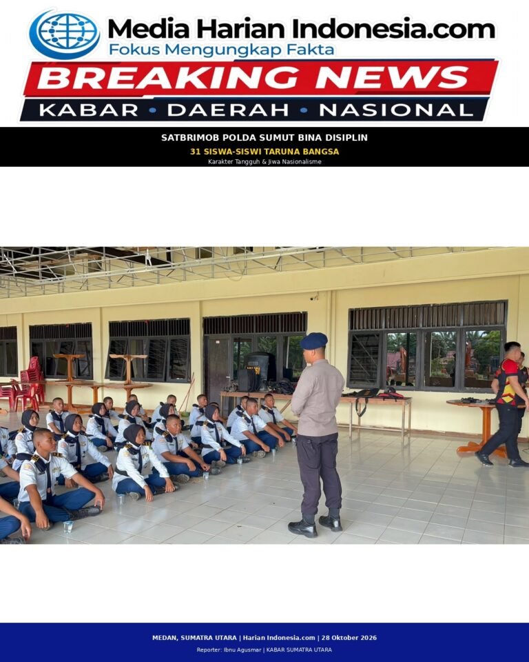 Satbrimob Polda Sumut Bina Disiplin dan Mental 31Siswa-Siswi Taruna Bangsa, Tanamkan Karakter Tangguh dan Jiwa Nasionalisme