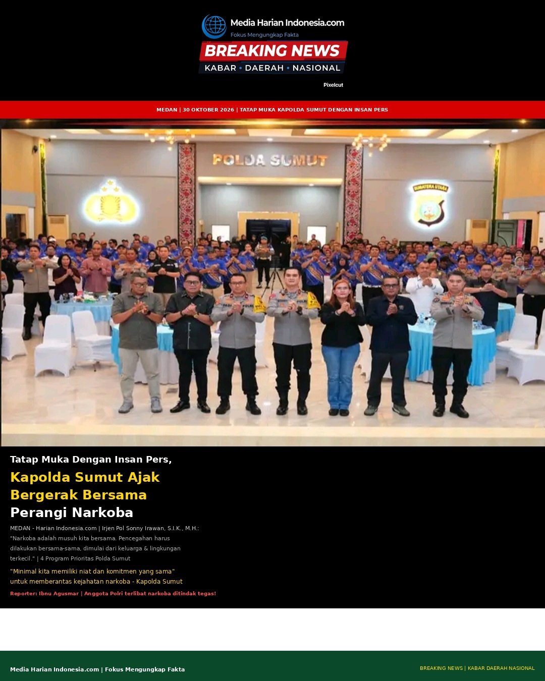 Tatap Muka Dengan Insan Pers, Kapolda Sumut Ajak Bergerak Bersama Perangi Narkoba