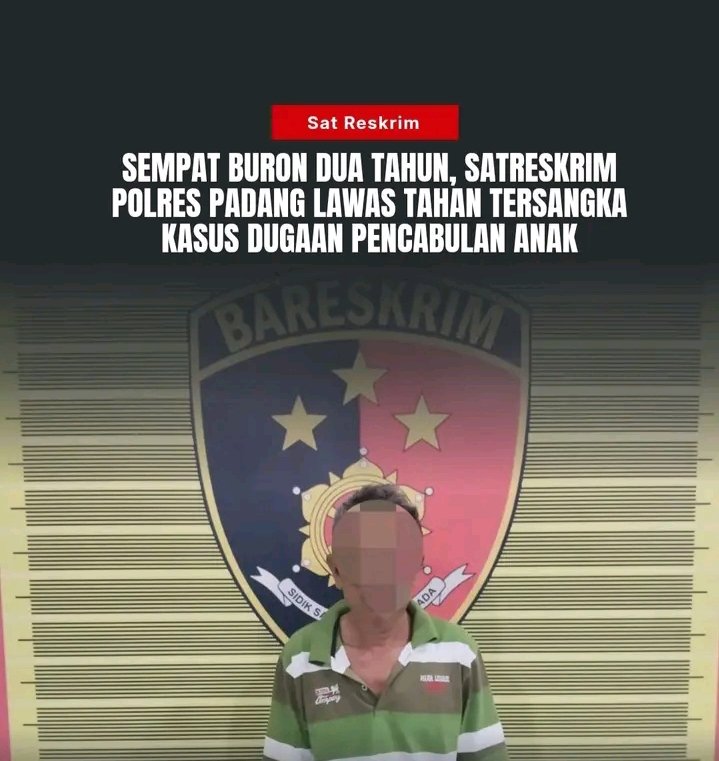 Sempat Buron Dua Tahun, Satreskrim Polres Padang Lawas Tahan Tersangka Kasus Dugaan Pencabulan Anak