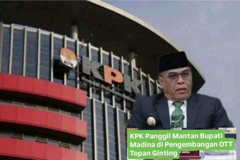 Mantan Bupati Madina dan Tapsel Dipanggil KPK, Kasus Korupsi Jalan Sumut Rp 231,8 M Berkembang